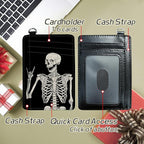 BWEGRHE Small Travel Wallets, Skull Skeleton Slim Minimalist Front Pocket Wallet - Image 5