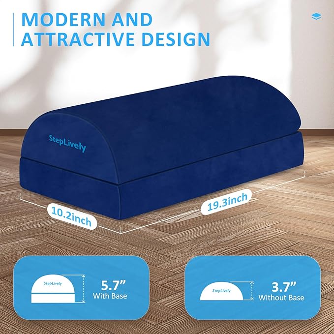StepLively Foot Rest for Under Desk at Work, Comfortable Foot Stool - Image 4