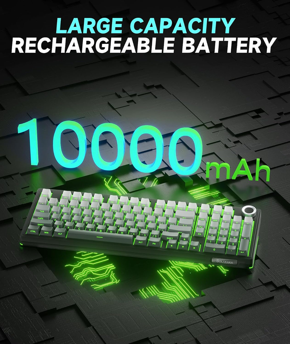SOLAKAKA KI99 Pro 96% Wireless Mechanical Keyboard, RGB Gaming Keyboard, Hot-...