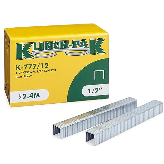 Klinch-Pak K-777/12, 1/2" Leg x 1/2" Wide Crown Heavy-Duty Galvanized Plier by Klinch-Pak