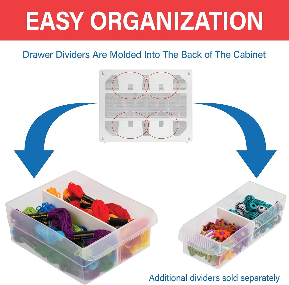 Akro-Mils 24 Cabinet 10724, Plastic Parts Storage Hardware and Craft Cabinet,...
