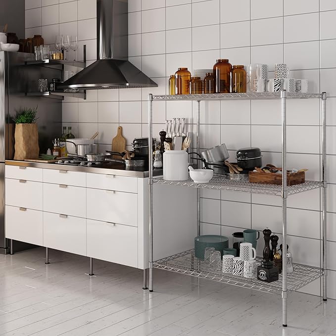 Regal Altair 24" Deep x 42" Wide x 54" Height Wire Shelving Kit | 3-Tier | NSF - Image 2