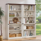 RWYHG 70" White Tall Bookshelf, 5-Tier Thick Wooden Book Shelf - Image 9