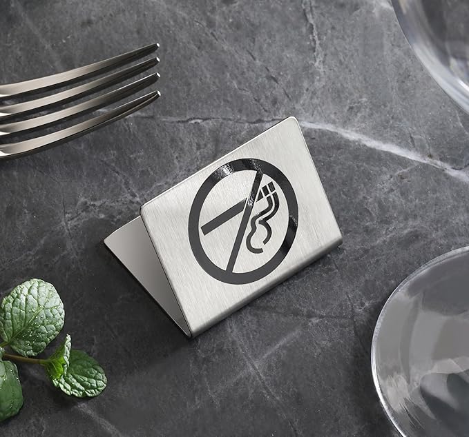 New Star Foodservice Stainless Steel Table Tent Sign, 2 x 1.5-Inch) - Image 5