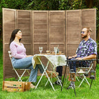 Room Dividers and Folding Privacy Screens, Wood Louvered Separators Divider Wall - Image 6