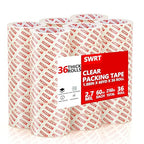 SWRT 2.7Mil Thick Ultra Clear Packing Tape, 36 Rolls Heavy Duty Packaging Tape by SWRT