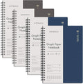 EMSHOI Graph Spiral Notebook 4 Pack, A5 Graph Paper Notebook/Journal, by EMSHOI
