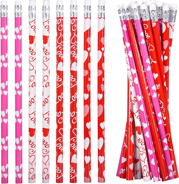 emzrivo 24 PCS Valentines Pencils Bulk Holiday Pencil by emzrivo