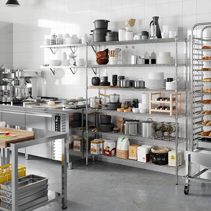 Regal Altair 14" Deep x 60" Wide x 74" Height Wire Shelving Kit | 6-Tier | NSF - Image 5