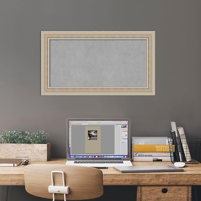 Amanti Art Silver Framed Magnetic Board 16x28 Small Vision Board - Image 6