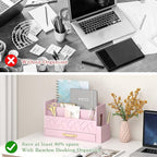 Wisuse Bamboo Desk Mail Organizer - Image 6
