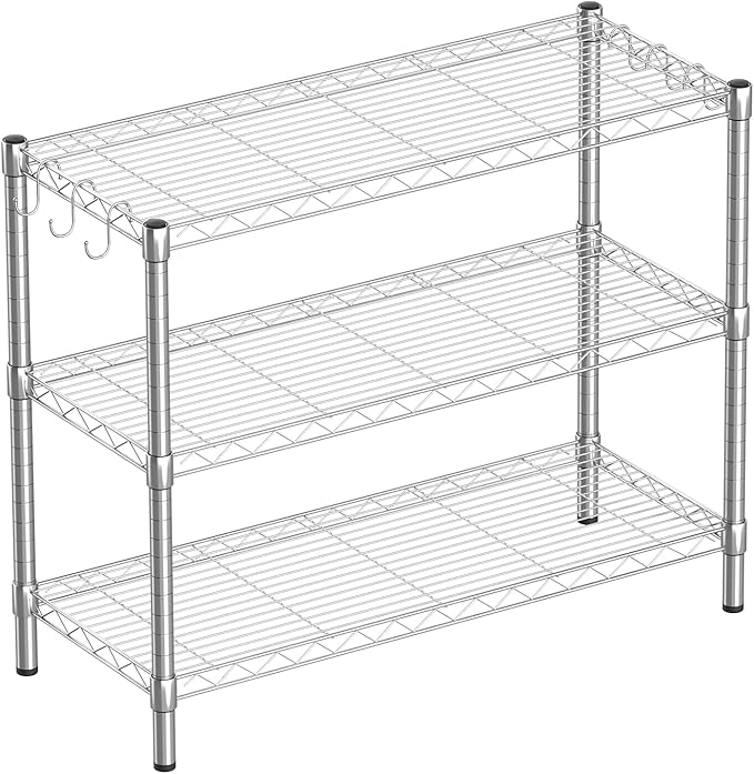 Guan River 3-Shelf Adjustable Metal Shelf Wire Shelving Storage Rack by GuanRiver