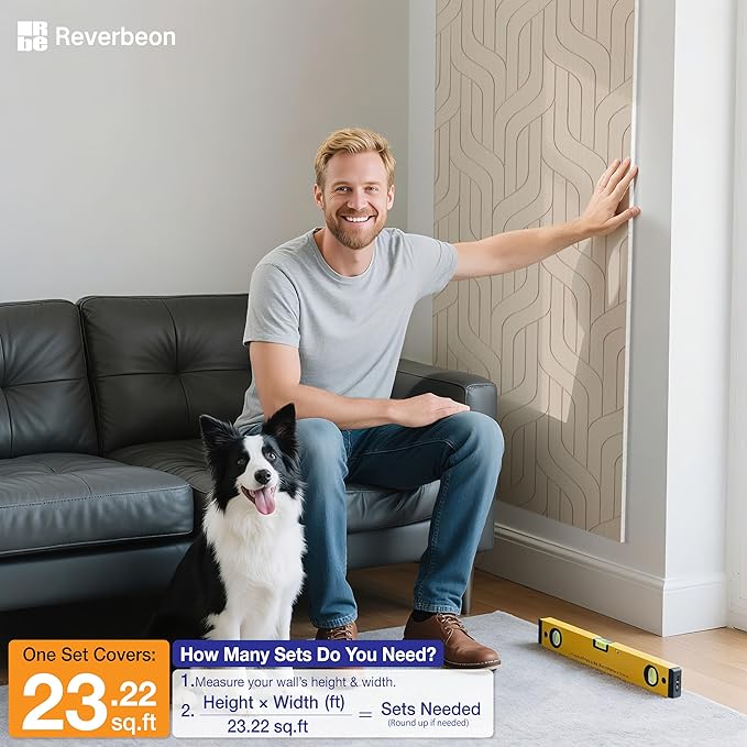 Reverbeon 6 PCS Acoustic Panels, 23.6x23.6 Inch Sound Absorbing Panels - Image 7
