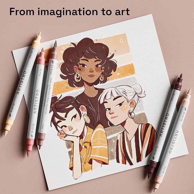 ARTISTRO 24 Skin Tone Acrylic Paint Markers - Image 9