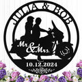Custom Motorcycle Couple Metal Signs Personalized Couple Name Sign Motorbikes by HengMeiZiK