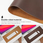 Desk Mat, 35.4" x 17" Leather Desk mat, Desk matt - Image 3
