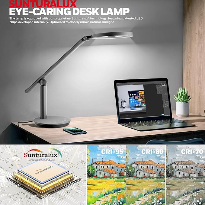 Honeywell Desk Lamp for Home Office, H6 Sunturalux™ Eye-Caring Led Desk Light - Image 4