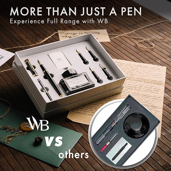 Wordsworth & Black Fountain Pen Gift Set, Includes Bottle, 6 Cartridges - Image 6