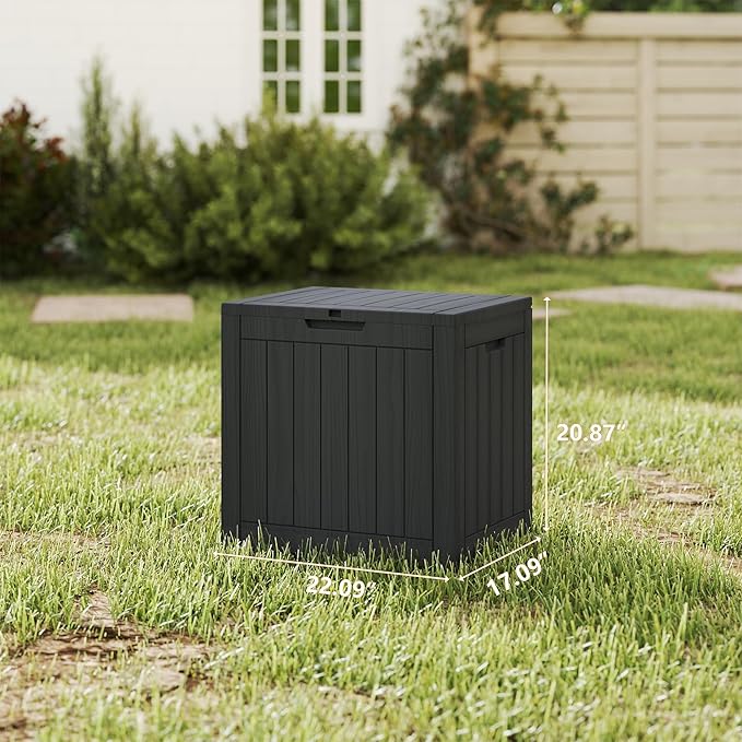 Yardgrace 35 Gallon Outdoor Storage Box Waterproof, Resin Deck Boxes - Image 6