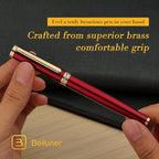 BEILUNER Red Fountain Pen, Stunning Luxury Pens - Image 8