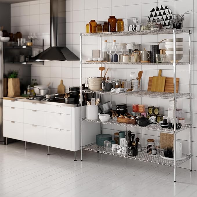 Regal Altair 21" Deep x 60" Wide x 74" Height Wire Shelving Kit | 5-Tier | NSF - Image 8