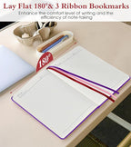 PAIBAS Lined Journal Notebook for Women Men, 160 Pages, A5 Hardcover Vintage - Image 5