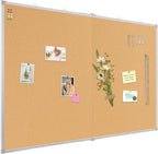 AMUSIGHT Double-Sided Large Cork Board, Vision Board Pin Board Corkboards