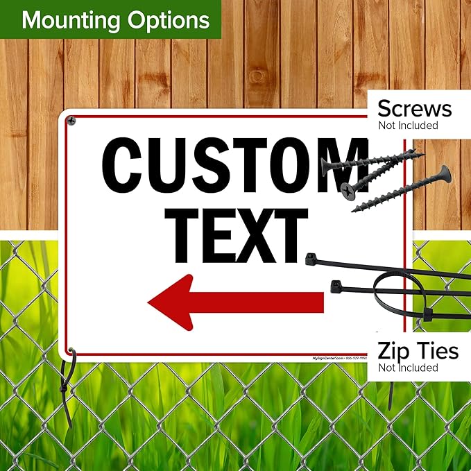 Custom Arrow, Custom Directional Sign, Left Arrow, 10x14 Inches, Rust Free .040 - Image 5