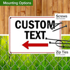 Custom Arrow, Custom Directional Sign, Left Arrow, 10x14 Inches, Rust Free .040 - Image 5