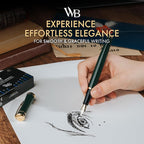 Wordsworth & Black Fountain Pen Set, 18K Gilded Extra Fine Nib, Includes 24 - Image 2