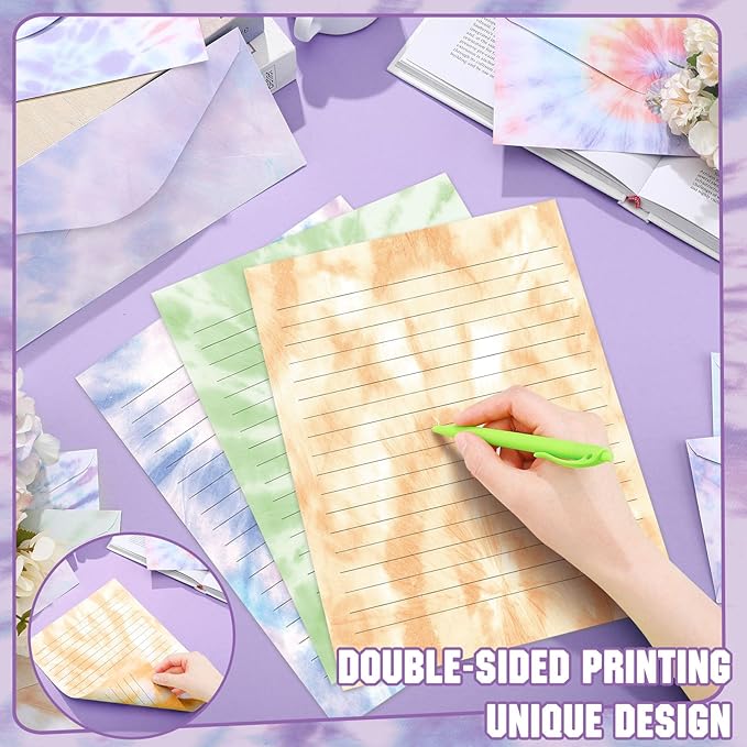 TaoBary 160 Pcs Stationery Paper Set 50 Double Sided Stationery Papers - Image 3