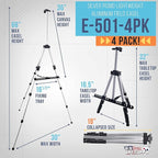 U.S. Art Supply 66" Silver Metal Tripod Easel Display - Image 2