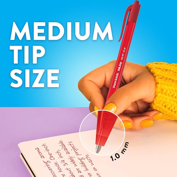 Paper Mate InkJoy 100RT Retractable Ballpoint Pens, Medium Point, Colorful - Image 5