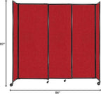 Versare Straightwall Sliding Portable Wall Partition | Freestanding Office - Image 7