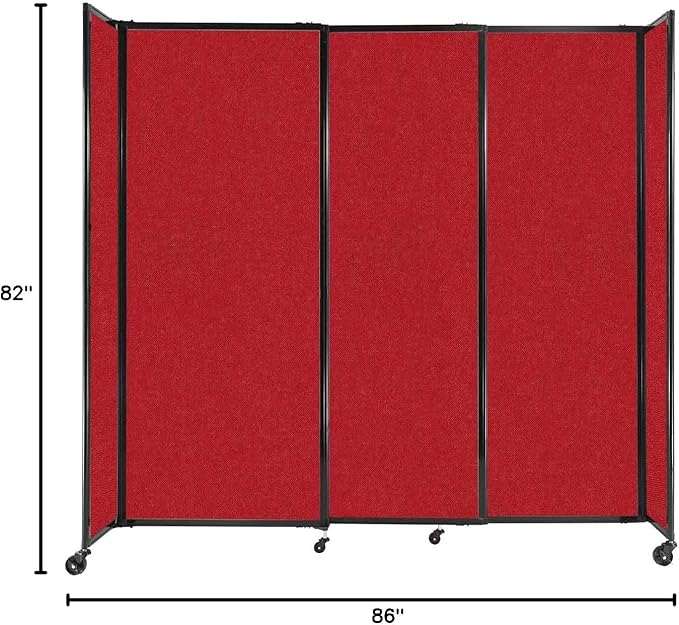 Versare Straightwall Sliding Portable Wall Partition | Freestanding Office - Image 7