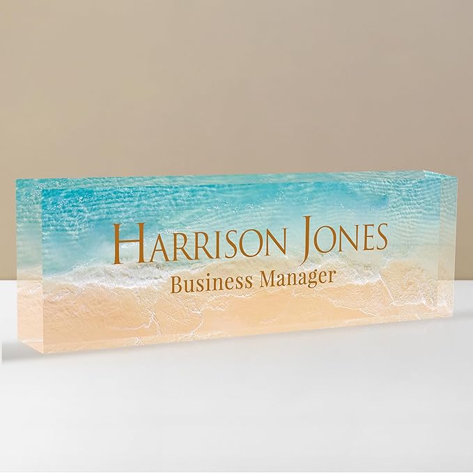 Personalized Name Plate for Desk, Custom Desk Name Plate, Acrylic Name Plate by EOBIBIFUN