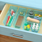 WOWBOX 6 Pack Clear Drawer Organizer Set, Acrylic Drawer Storage Trays - Image 6