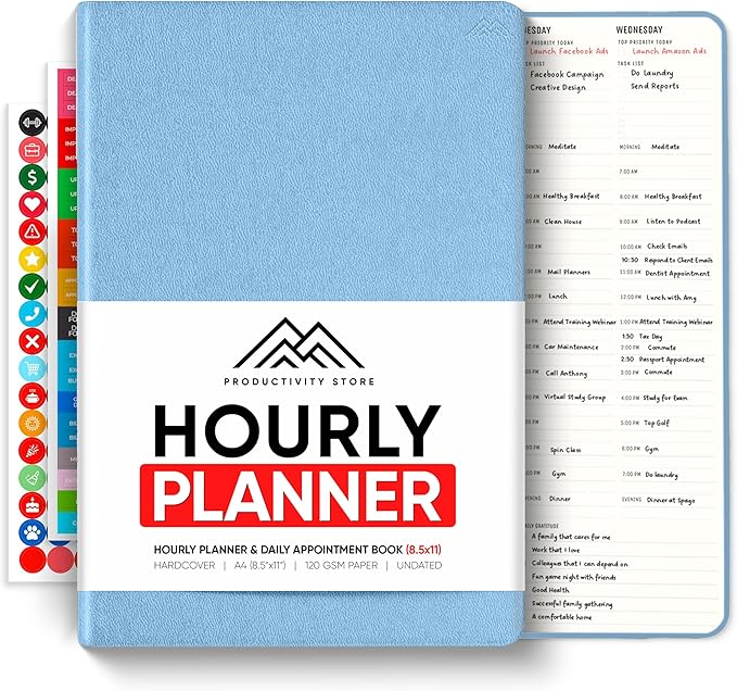 Hourly Planner & Appointment Book by PRODUCTIVITYSTORE