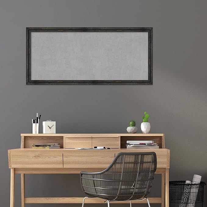 Amanti Art Black Framed Magnetic Board 23x51 Oversize Vision Board - Image 5