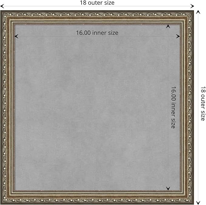 Amanti Art Silver Framed Magnetic Board 18x18 Small Vision Board - Image 4