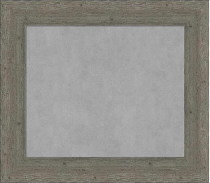 Amanti Art Grey Framed Magnetic Board 27x31 Medium Vision Board by AmantiArt