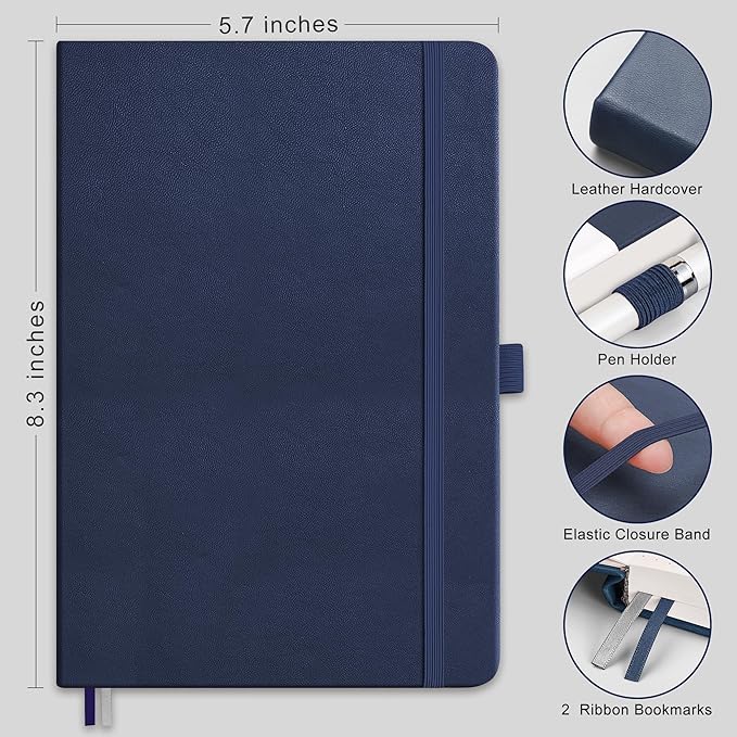 RETTACY Bullet Dotted Journal Notebook, 320 Numbered Pages, A5 Medium Size - Image 2