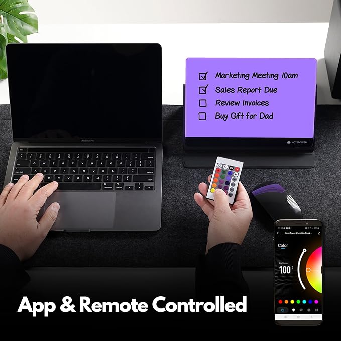 Note Tower LED Color Changing Desktop Whiteboard - Image 2