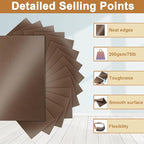 Silunkia 40 Sheets Coffee Shimmer Cardstock 8.5 x 11 Crafts Paper, 75lb Thick - Image 3