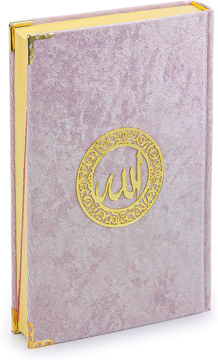 ihvan online, The Holy Arabic Quran Gift Set, Book Stand Holder, Desktop Quran Holder, Rehal, Velvet Covered Chest Rihal, Decorative Islamic Gifts for Muslims, Pink