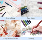 FIOVER Colored Pens, 12 Pack Colorful Gel Pens, Quick-Dry 0.7mm Medium Point - Image 6