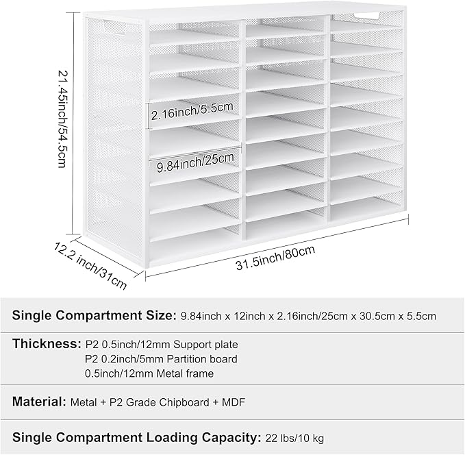 PAG-Mass Mail Sorter Adjustable Countertop Mail Holder, Heavy Duty Literature - Image 6