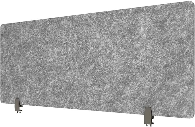 Stand Up Desk Store ReFocus Raw Clamp-On Acoustic Desk Divider Mounted Privacy - Image 4