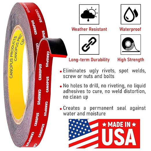 CANOPUS Double Sided Tape, 5952 Heavy Duty Mounting Tape, Strong Bond & - Image 2