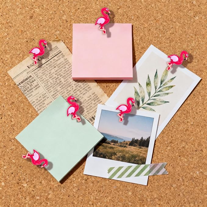 25 pcs Pink Flamingo Push Pins Cute Thumbtack Photos Wall Maps Bulletin Board - Image 2